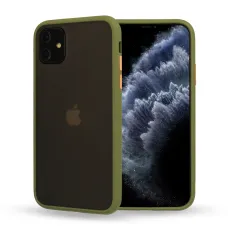 Vennus Színes Gomb Bumper tok Xiaomi Redmi 8A Olajzöld