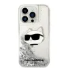 Original Pouch KARL LAGERFELD Glitter Choupette Head KLHCP14LLNCHCS iPhone 14 Pro tok ezüst - 1. kép