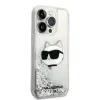 Original Pouch KARL LAGERFELD Glitter Choupette Head KLHCP14LLNCHCS iPhone 14 Pro tok ezüst - 2. kép