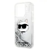 Original Pouch KARL LAGERFELD Glitter Choupette Head KLHCP14LLNCHCS iPhone 14 Pro tok ezüst - 4. kép