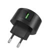 Hoco Shell hálózati töltő adapter 1xUSB QX 3.0 fekete - 0. kép
