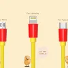 Remax Chips USB Type-C kábel sárga - 3. kép