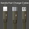 Remax Kerolla 3in1 töltő kábel Micro USB/ Type-C/ Lightning kék - 0. kép