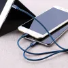 Remax Kerolla 3in1 töltő kábel Micro USB/ Type-C/ Lightning kék - 1. kép