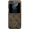 Original Case GUESS - kemény tok Leather 4G Triangle Strass GUHCZF5P4TDPW Samsung Galaxy Z Flip 5 Barna tok - 0. kép