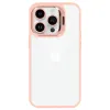 Tel Protect Kickstand tok + kameraüveg (lencse) iPhone 12 világos rózsaszín - 1. kép