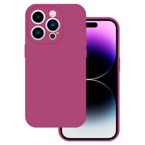 Tel Protect Szilikon Prémium tok iPhone 14 Pro Max málnaszín