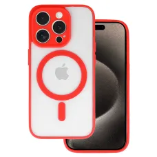 Akril színű Magsafe tok iPhone 11-hez piros