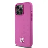 Eredeti DKNY keménytok bőr monogram mintával, fém logóval MagSafe kompatibilis DKHMP15XPSHRPSP iPhone 15 Pro Max rózsaszín tok - 0. kép