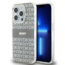 Original Case DKNY keménytok IML Mono & Stripe MagSafe DKHMP15XHRHSEE iPhone 15 Pro Max beige tok