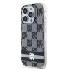Original Case DKNY keménytok IML Checkered Mono Pattern & Printed Stripes MagSafe DKHMP15XHCPTSK iPhone 15 Pro Max fekete tok - 0. kép
