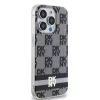Original Case DKNY keménytok IML Checkered Mono Pattern & Printed Stripes MagSafe DKHMP15XHCPTSK iPhone 15 Pro Max fekete tok - 2. kép
