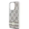 Original Case DKNY hardcase IML Checkered Mono Pattern & Printed Stripes MagSafe DKHMP15XHCPTSE tok iPhone 15 Pro Max-hoz beige - 4. kép