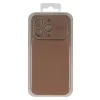Soft szilikon lencse tok iPhone 11 barna tok - 4. kép