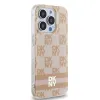 Original Case DKNY keménytok IML Kockás Monó Minta & Nyomott Csíkok MagSafe DKHMP15XHCPTSP iPhone 15 Pro Max rózsaszín tok - 2. kép