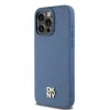 Original Case DKNY keménytok Bőr Monogramm Minta Fém Logó MagSafe DKHMP15XPSHRPSB iPhone 15 Pro Max tok kék - 0. kép