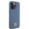 Original Case DKNY keménytok Bőr Monogramm Minta Fém Logó MagSafe DKHMP15XPSHRPSB iPhone 15 Pro Max tok kék - 2. kép