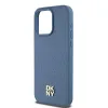 Original Case DKNY keménytok Bőr Monogramm Minta Fém Logó MagSafe DKHMP15XPSHRPSB iPhone 15 Pro Max tok kék - 4. kép