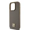 Original Case DKNY hardcase bőr Monogram mintás Fém Logó MagSafe DKHMP15XPSHRPSW tok iPhone 15 Pro Max barna - 4. kép