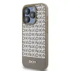 Eredeti DKNY hardcase bőr nyomott mintás fém logóval MagSafe DKHMP15XPSOSPW iPhone 15 Pro Max tok barna - 0. kép