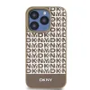 Eredeti DKNY hardcase bőr nyomott mintás fém logóval MagSafe DKHMP15XPSOSPW iPhone 15 Pro Max tok barna - 1. kép
