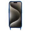 Szíjas Szilikon Tok iPhone 14 Pro Max design 2 kék - 1. kép