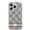 Eredeti DKNY kemény tok IML Checkered Mono Pattern & Printed Stripes MagSafe DKHMP14XHCPTSE iPhone 14 Pro Max számára bézs tok - 1. kép