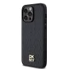 Original Case DKNY kemény tok bőrhatású fém logóval MagSafe DKHMP14LPSHRPSK iPhone 14 Pro fekete tok - 0. kép