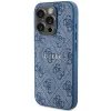 Original Case GUESS hardcase 4G Collection Leather Metal Logo MagSafe GUHMP14XG4GFRB for iPhone 14 Pro Max kék tok - 0. kép