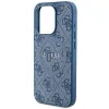 Original Case GUESS hardcase 4G Collection Leather Metal Logo MagSafe GUHMP14XG4GFRB for iPhone 14 Pro Max kék tok - 4. kép