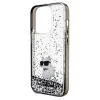 Original Pouch KARL LAGERFELD keménytok Liquid Glitter Choupette KLHCP14XLKCNSK iPhone 14 Pro Max tok átlátszó - 4. kép