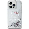 Eredeti HELLO KITTY kemény tok Liquid Glitter Charms Kitty Head HKHCP14XLIKHET iPhone 14 Pro Max ezüst tok - 1. kép