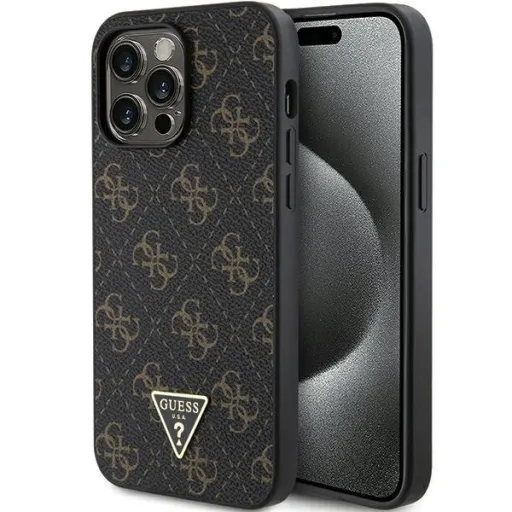 Original Case GUESS hardcase 4G Triangle Metal Logo GUHCP14XPG4GPK for Iphone 14 Pro Max fekete tok