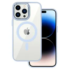 Tel Protect Magnetic Clear tok iPhone 14 Pro Max számára Világoskék