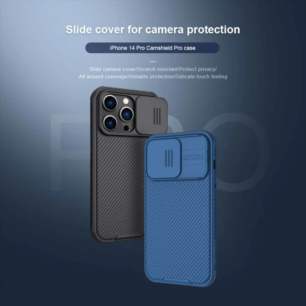 Nillkin CamShield Pro PC+TPU tok iPhone 14 Pro fekete - 8