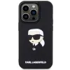 Original Pouch KARL LAGERFELD hardcase Rubber Ikonik 3D KLHCP14L3DRKINK tok for Iphone 14 Pro Black - 1. kép