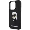 Original Pouch KARL LAGERFELD hardcase Rubber Ikonik 3D KLHCP14L3DRKINK tok for Iphone 14 Pro Black - 4. kép