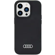 Eredeti AUDI szilikon tok AU-LSRIP14PM-Q3/D1-BK iPhone 14 Pro Max fekete