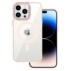 Tel Protect mágneses átlátszó tok iPhone 14 Pro Max-hoz lazac