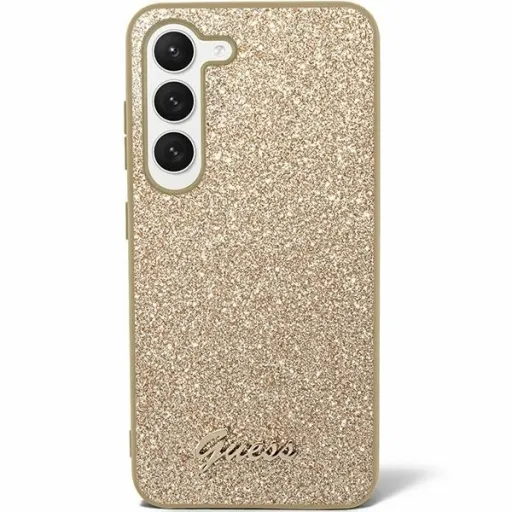 Eredeti Guess tok - Glitter Script GUHCS24SHGGSHD keménytok Samsung Galaxy S24 Gold számára Eredeti Guess tok - Glitter Script GUHCS24SHGGSHD keménytok Samsung Galaxy S24 Gold számára