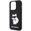 Original Pouch KARL LAGERFELD hardcase Rubber Choupette 3D KLHCP14L3DRKHNK tok iPhone 14 Pro készülékhez fekete - 4. kép