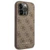 Original Case GUESS Hardcase 4G Metal Gold Logo GUHCP14LG4GFBR iPhone 14 Pro tok Barna - 2. kép