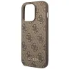 Original Case GUESS Hardcase 4G Metal Gold Logo GUHCP14LG4GFBR iPhone 14 Pro tok Barna - 4. kép