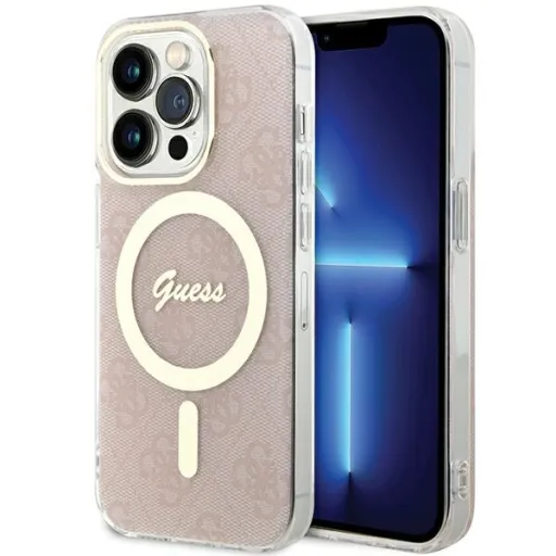 Original Case GUESS hardcase IML 4G MagSafe GUHMP15XH4STP iPhone 15 Pro Max tok pink