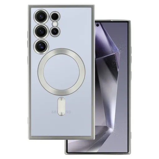 Metallic Magsafe tok Samsung Galaxy S24 Ezüst Metallic Magsafe tok Samsung Galaxy S24 Ezüst