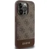 Eredeti GUESS kemény tok 4G Stripe Kollekció GUHCP15LG4GLBR tok iPhone 15 Pro barna - 2. kép