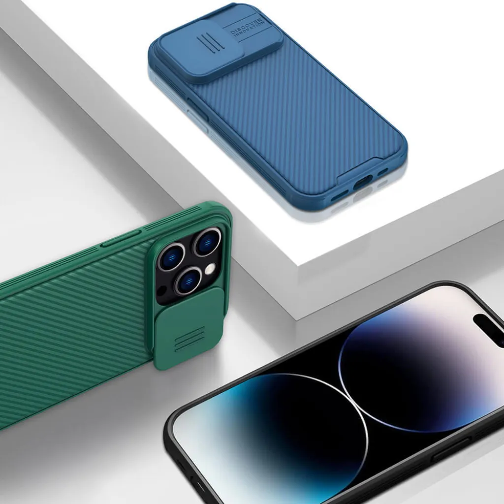 Nillkin CamShield Pro PC+TPU tok iPhone 14 Pro kék - 11