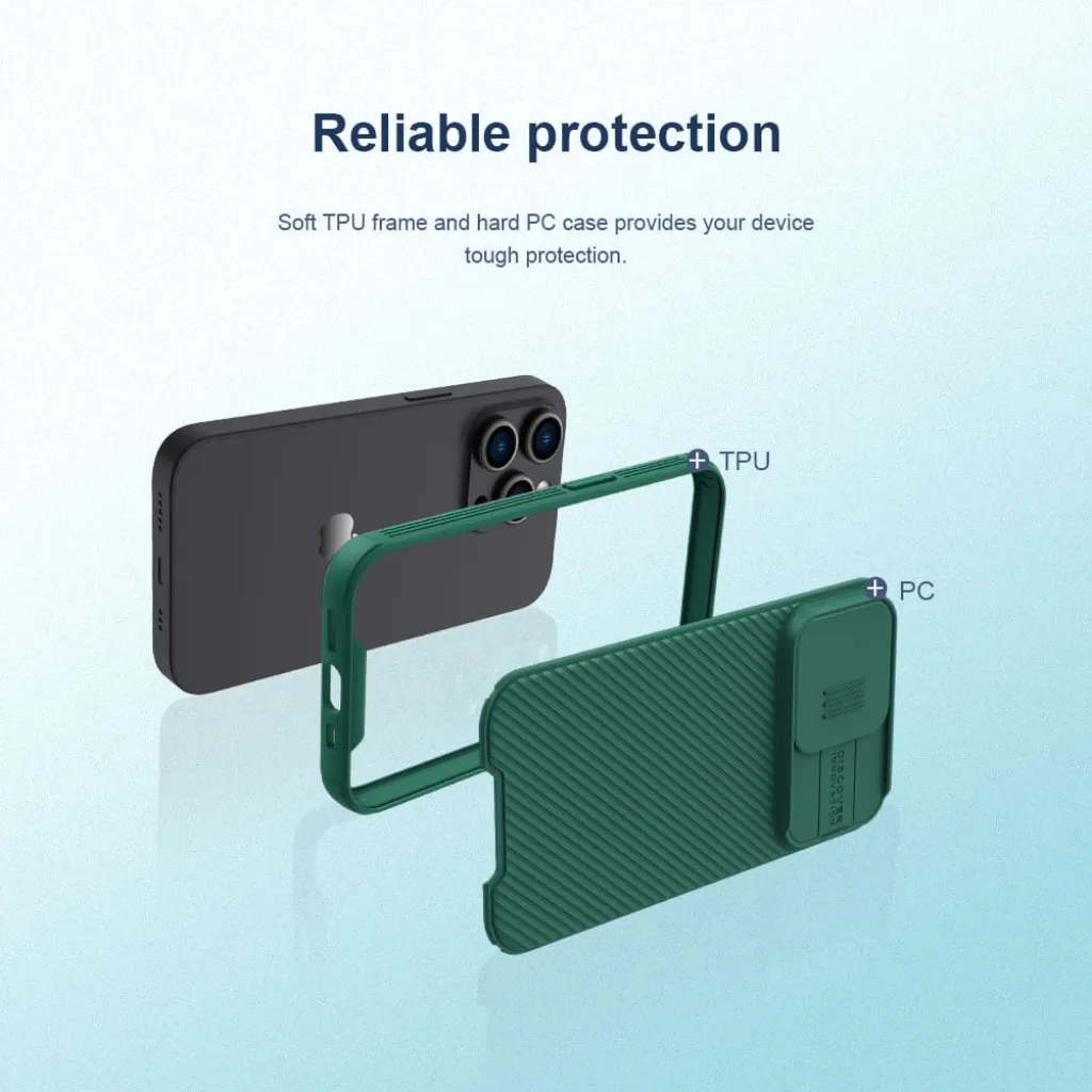 Nillkin CamShield Pro PC+TPU tok iPhone 14 Pro kék - 7