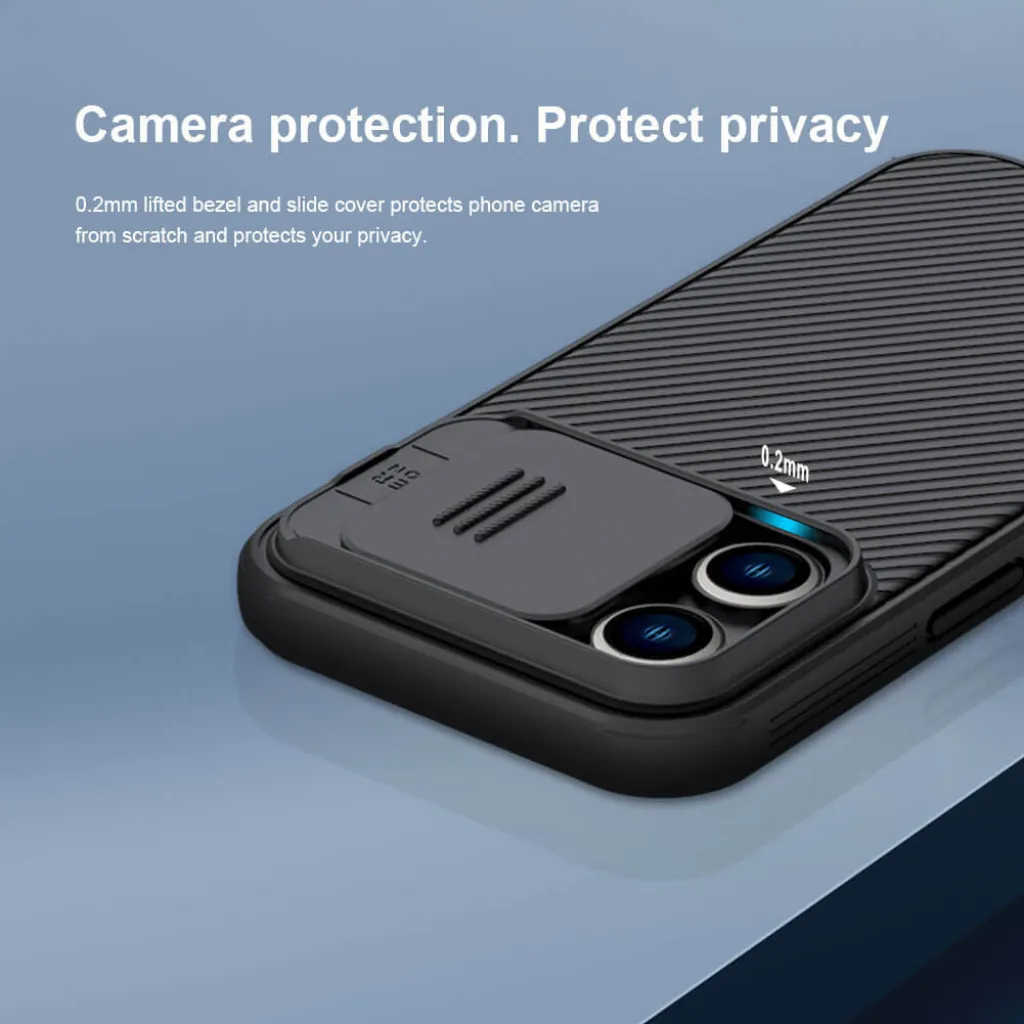 Nillkin CamShield Pro PC+TPU tok iPhone 14 Pro kék - 10