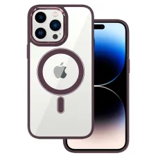 Tel Protect Mágneses Átlátszó Tok iPhone 14 Pro-hoz Cseresznye